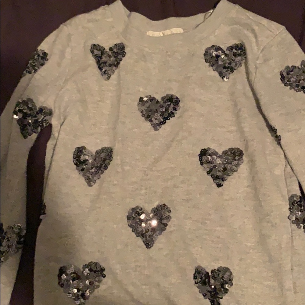 Sequined Heart Sweater- Forever 21